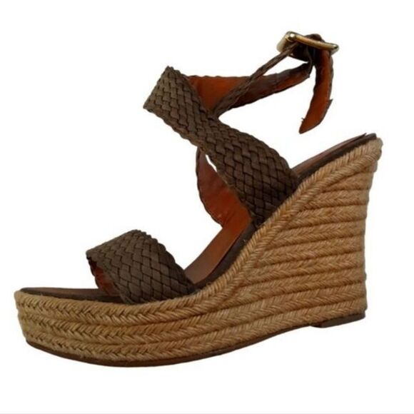 JustFab Sandals Woven Platform Wedge Sisal Braid Ankle Strap Women's Size 7.5 - Picture 12 of 13